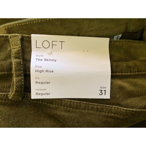 NWT Loft The Skinny high rise corduroy skinny pants - Picture 9 of 14